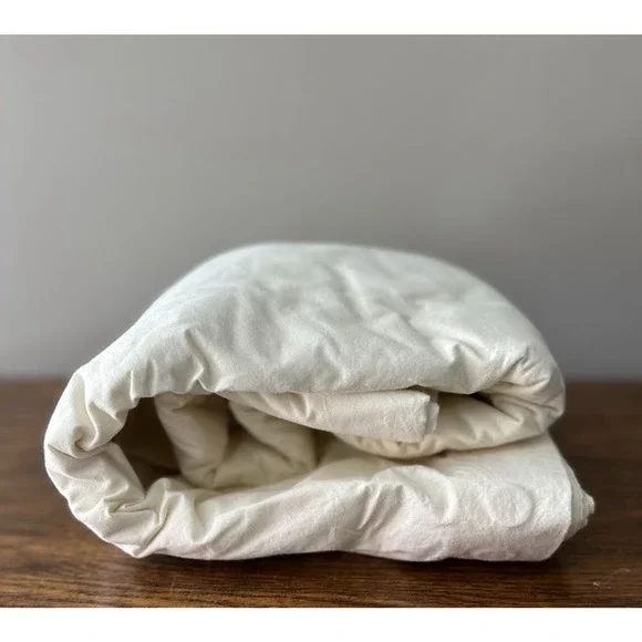 Quince Ivory 100% Organic Cotton Full Queen Duvet Bed Cover Neutral Minimalist